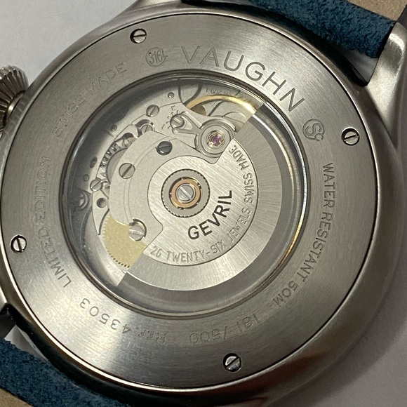 Gevril Vaughn Swiss Automatic Pilot Watch in Blue